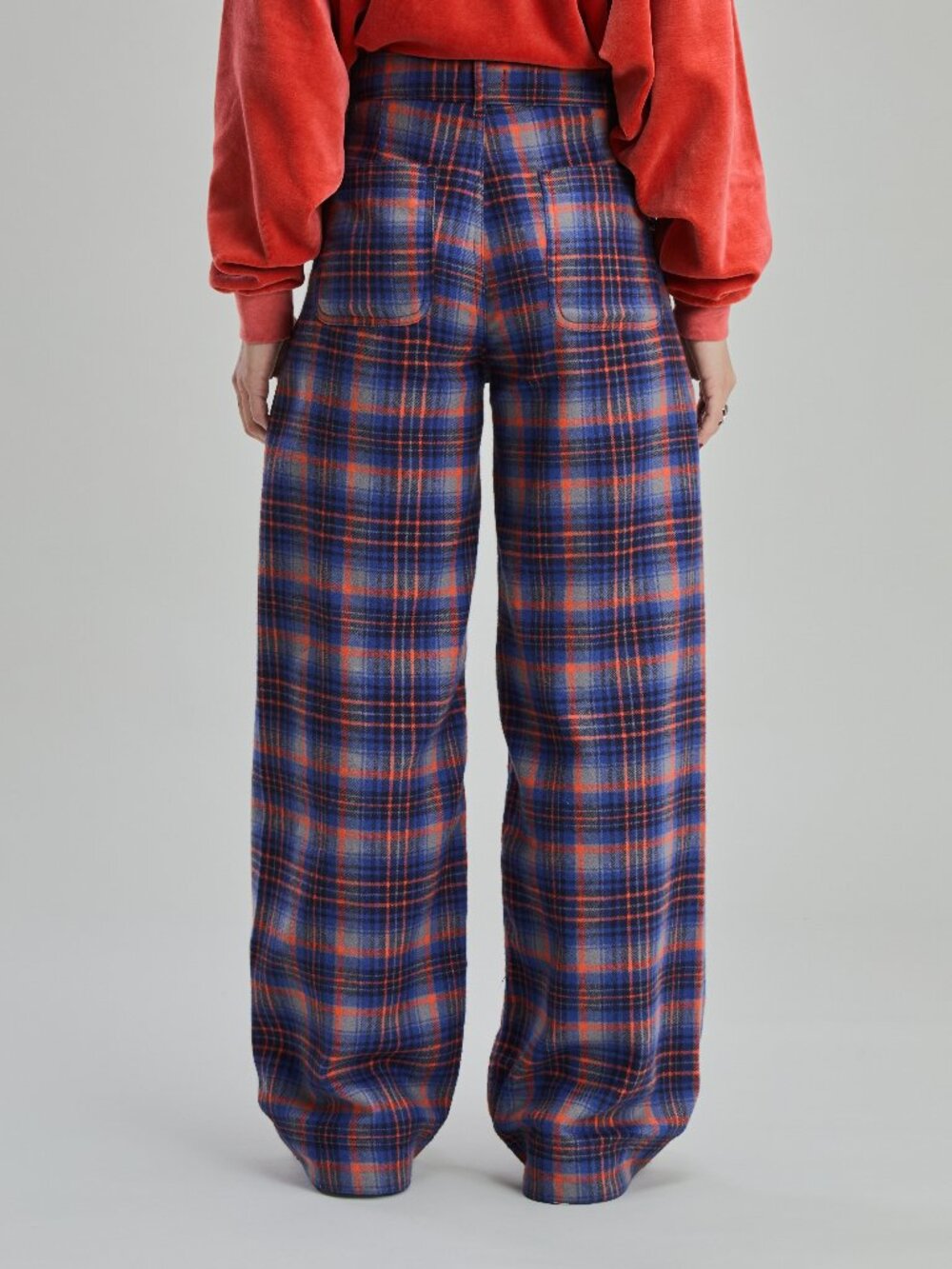 100% Organic Cotton Plaid Trousers - Picture 7 of 10